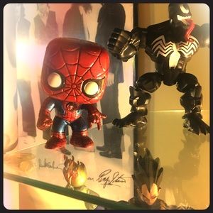 Rare collectible Spider-Man pop and venom